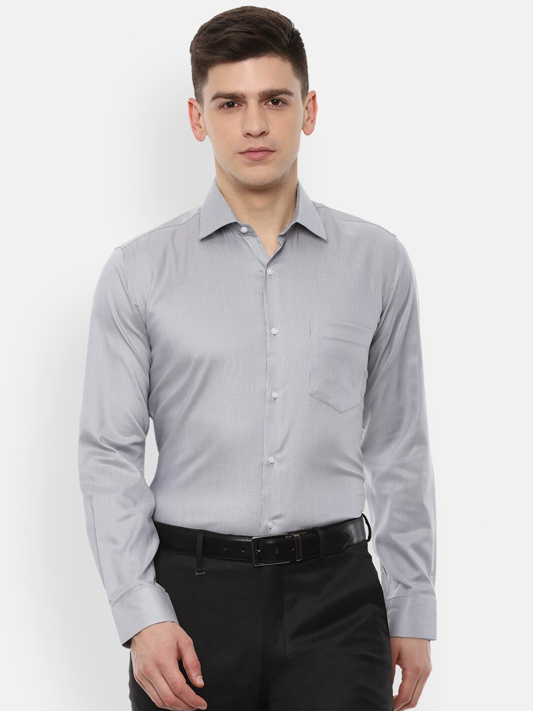 

Van Heusen Men Grey Formal Shirt