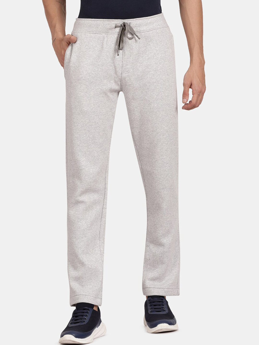 

t-base Men Grey Melange Regular-Fit Solid Track Pants