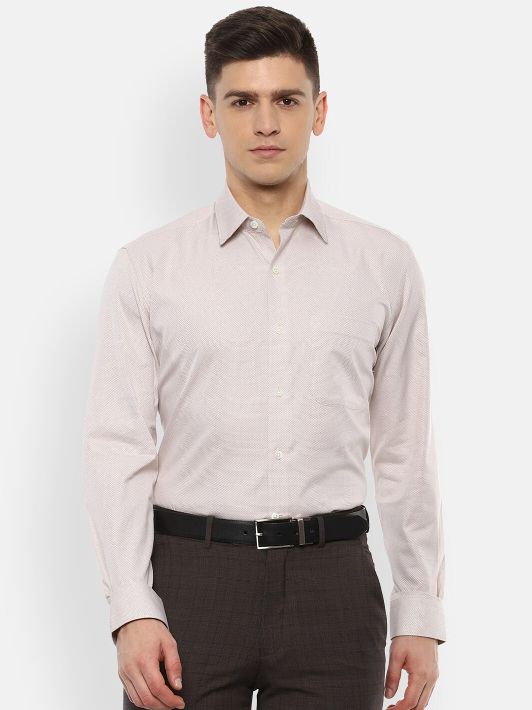 

Luxure by Louis Philippe Men Pink Printed Regular Fit Pure Cotton Casual Shirt