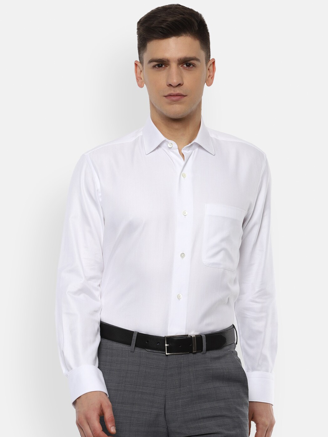 

Luxure by Louis Philippe Men White Formal Shirt