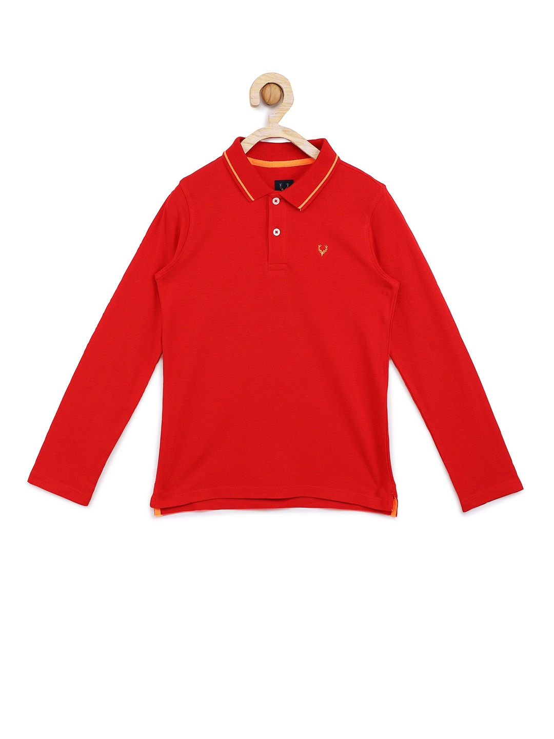 

Allen Solly Junior Boys Red Polo Collar Cotton T-shirt