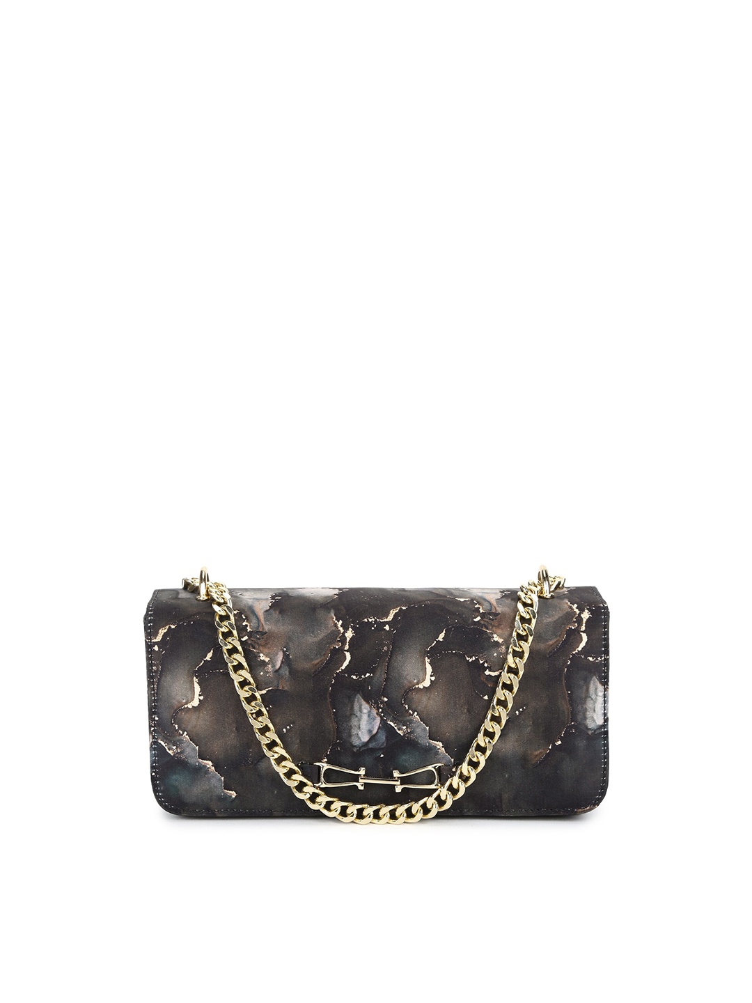 

MIO Borsa Women Black Embellished Box Clutch