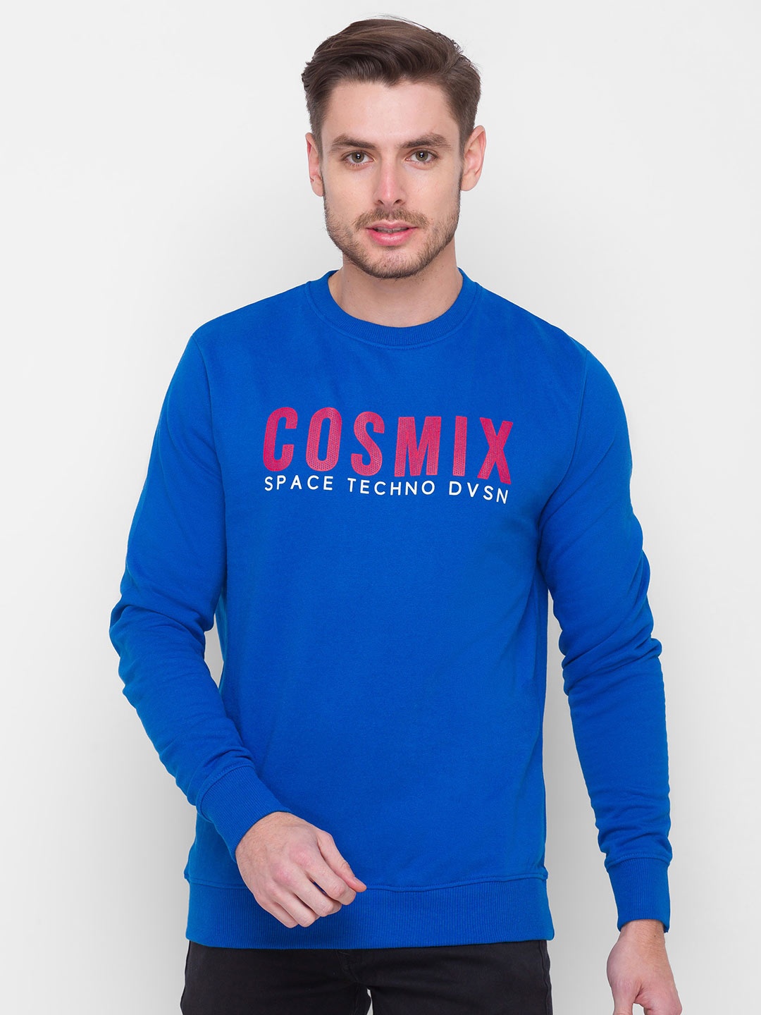 

Globus Men Blue Printed Sweatshirt