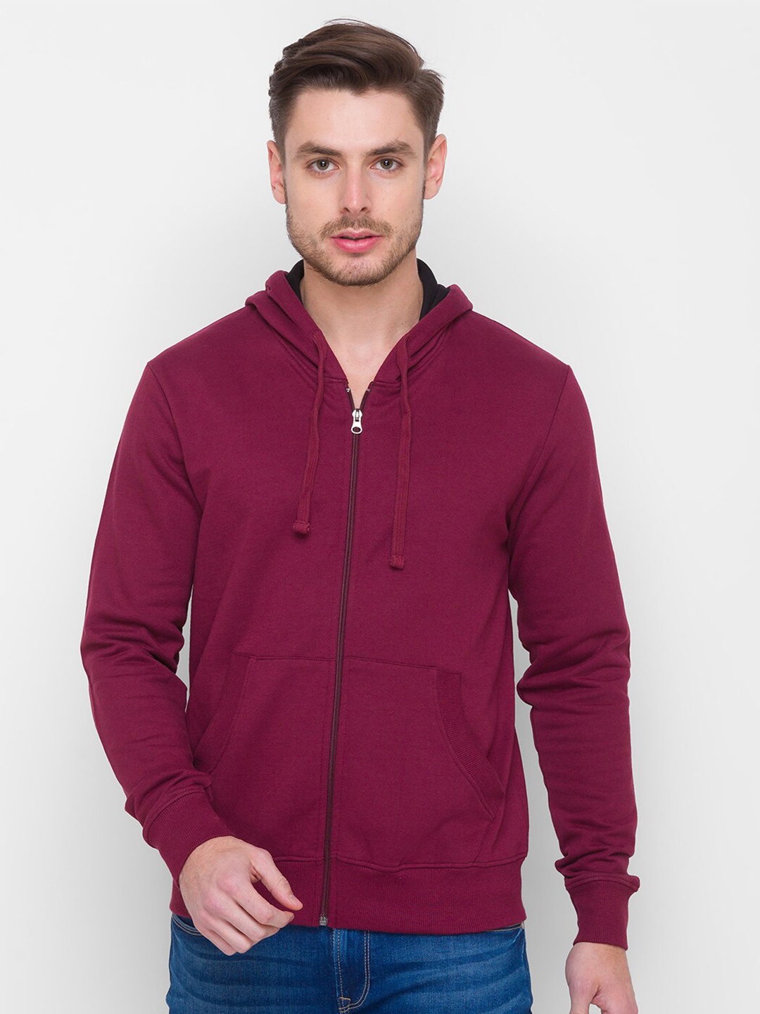 

Globus Men Maroon Hooded Sweatshirt