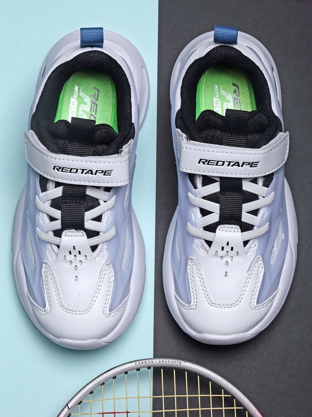 

Red Tape Kids White & Blue Sports Shoes