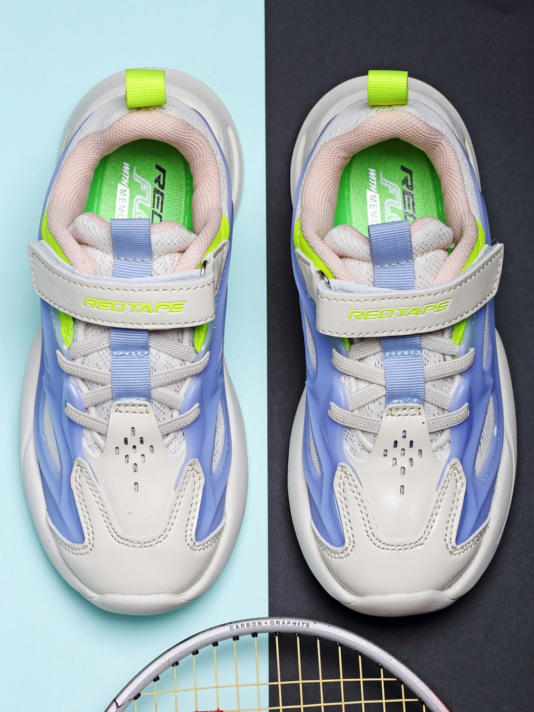 

Red Tape Kids Beige & Blue Sports Shoes