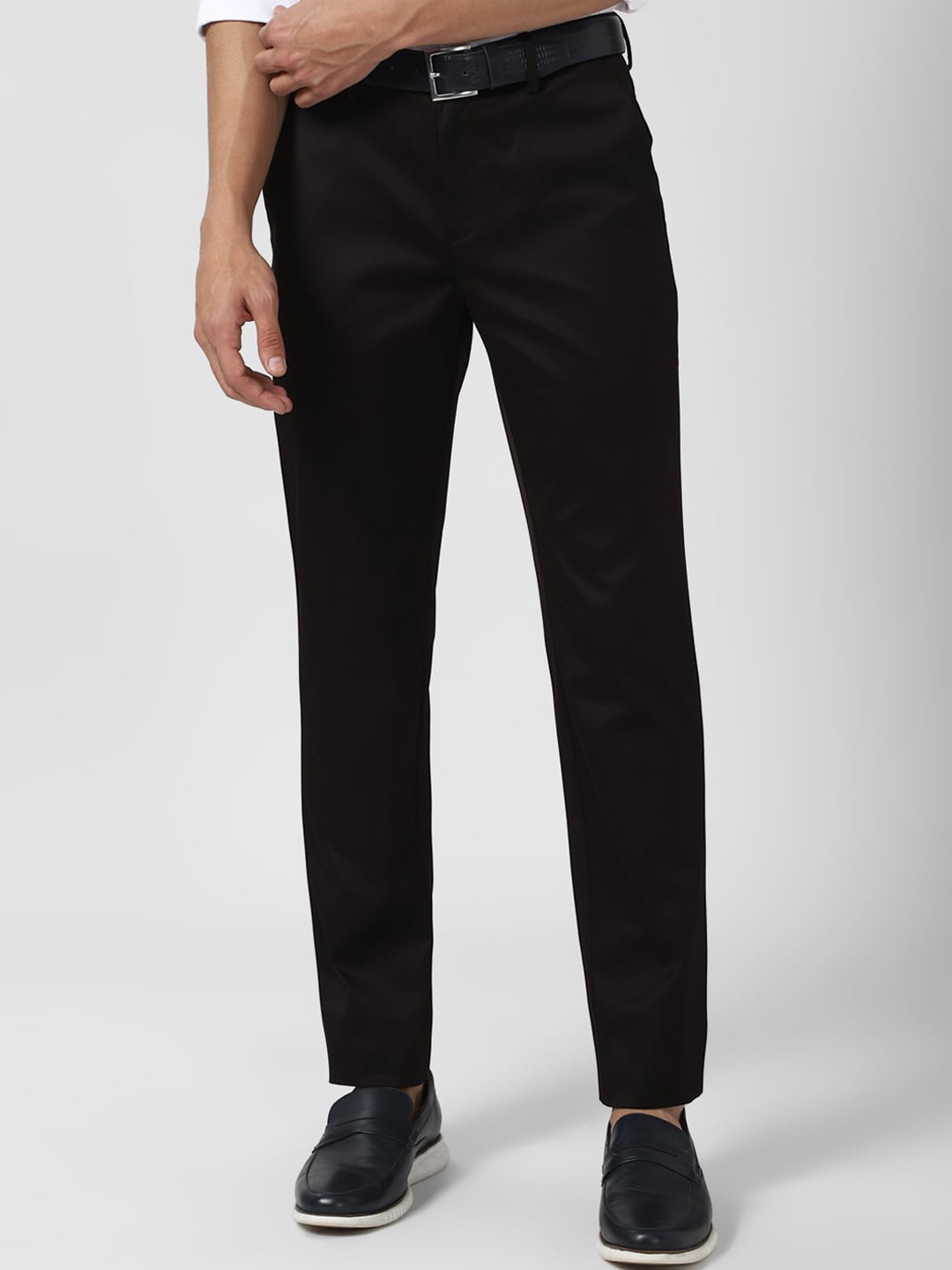 

Peter England Casuals Men Black Slim Fit Trousers