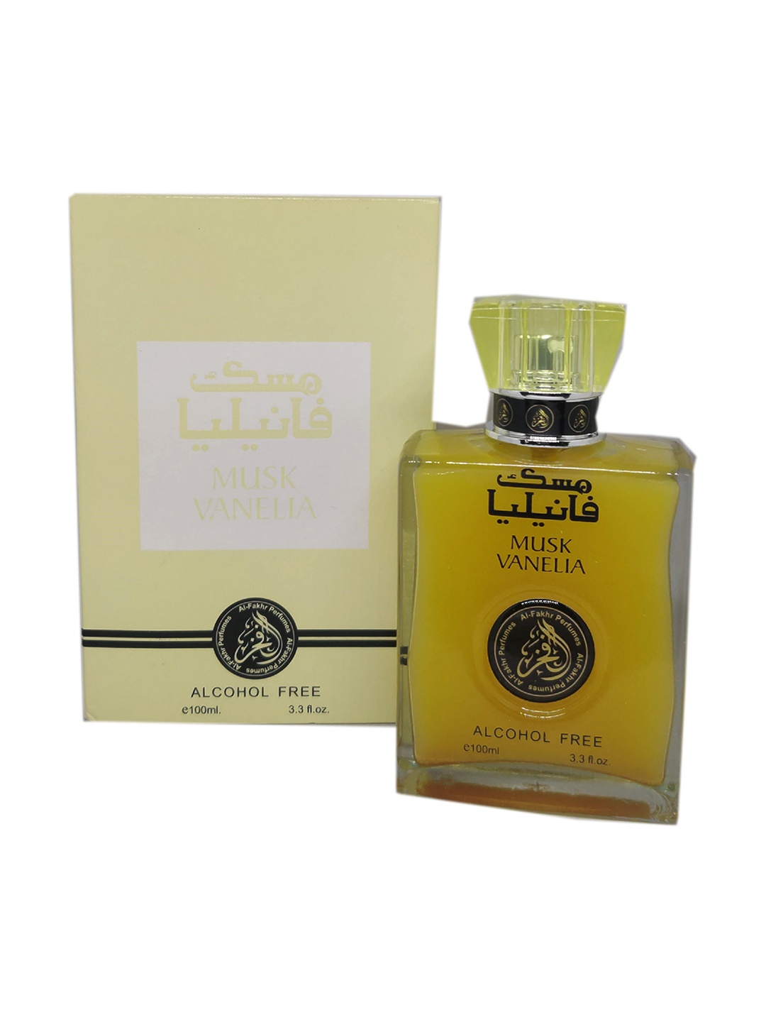 

Al-Fakhr Perfumes Musk Vanelia Eau de Parfum Alcohol Free Perfume - 100 ml, Yellow
