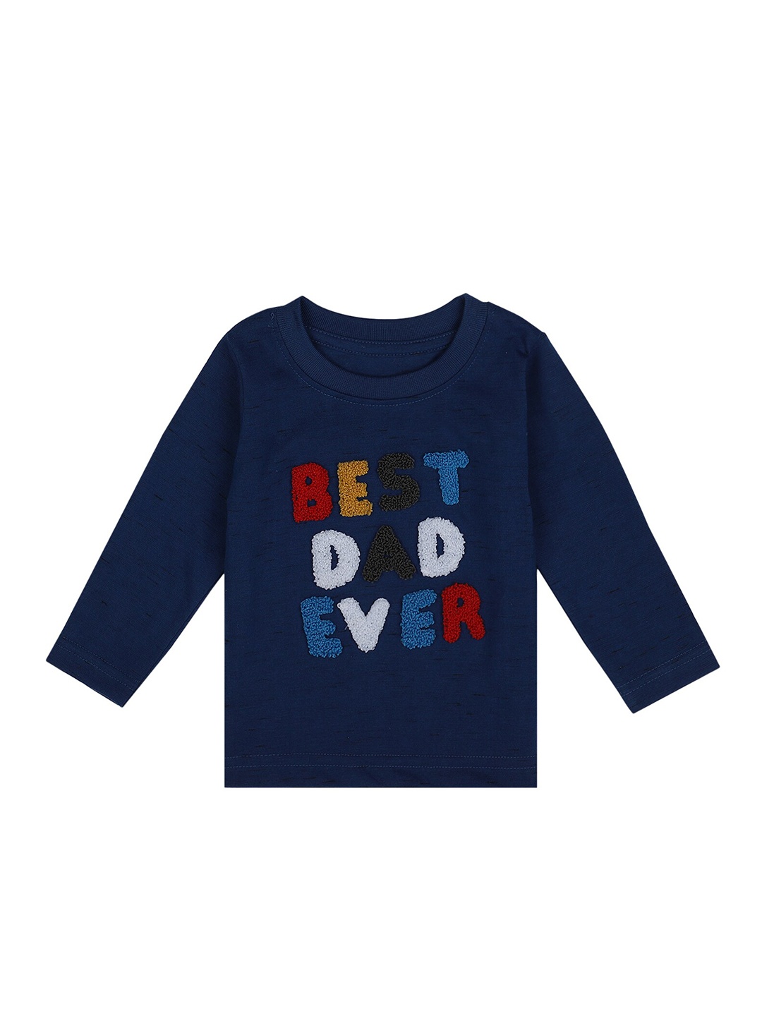 

Bodycare Kids Boys Navy Blue Typography Printed Applique T-shirt