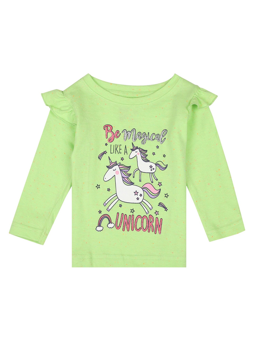 

Bodycare Kids Girls Green Unicorn Printed T-shirt