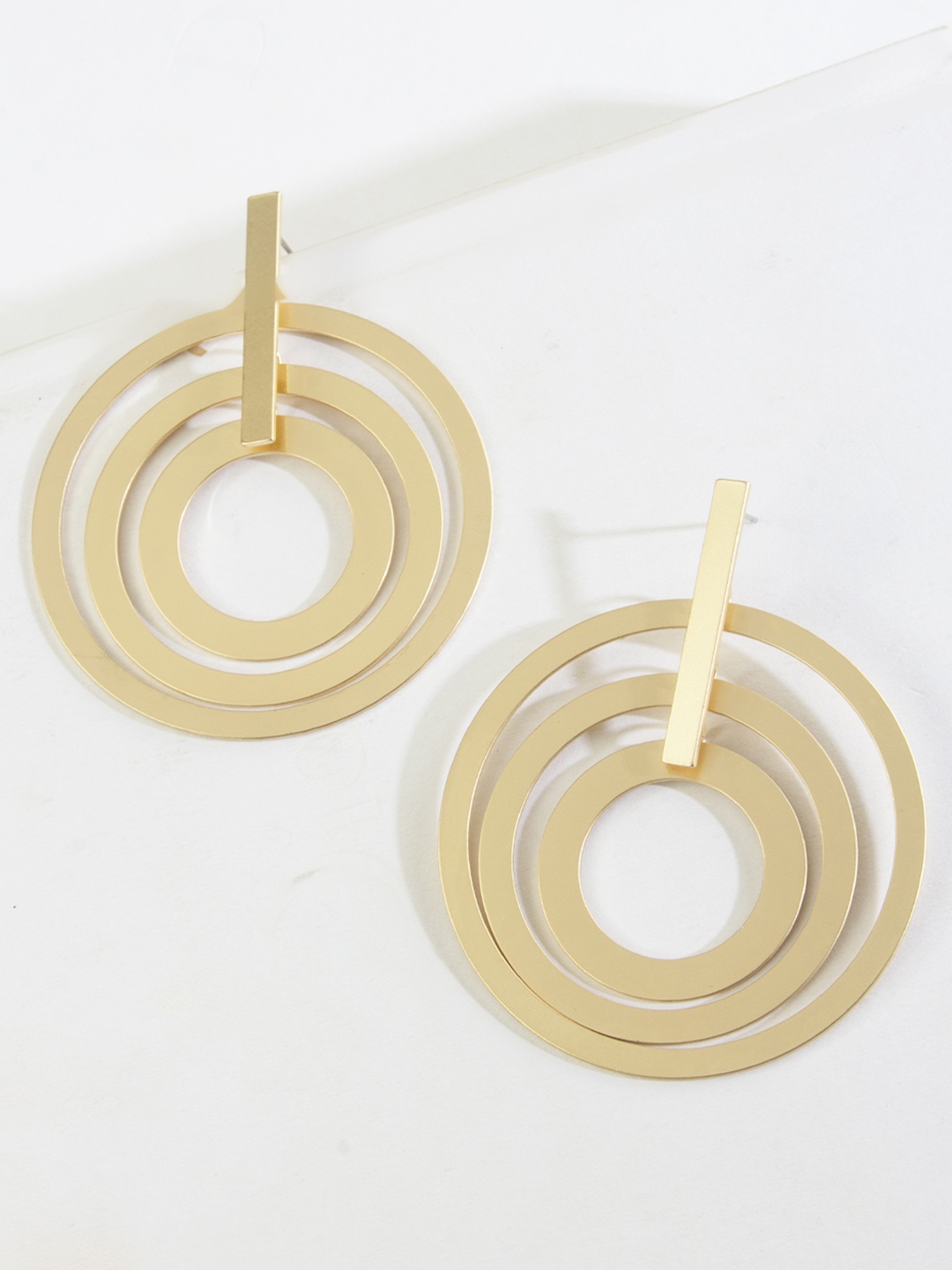 

Kazo Gold-Toned & platedCircular Studs Earrings
