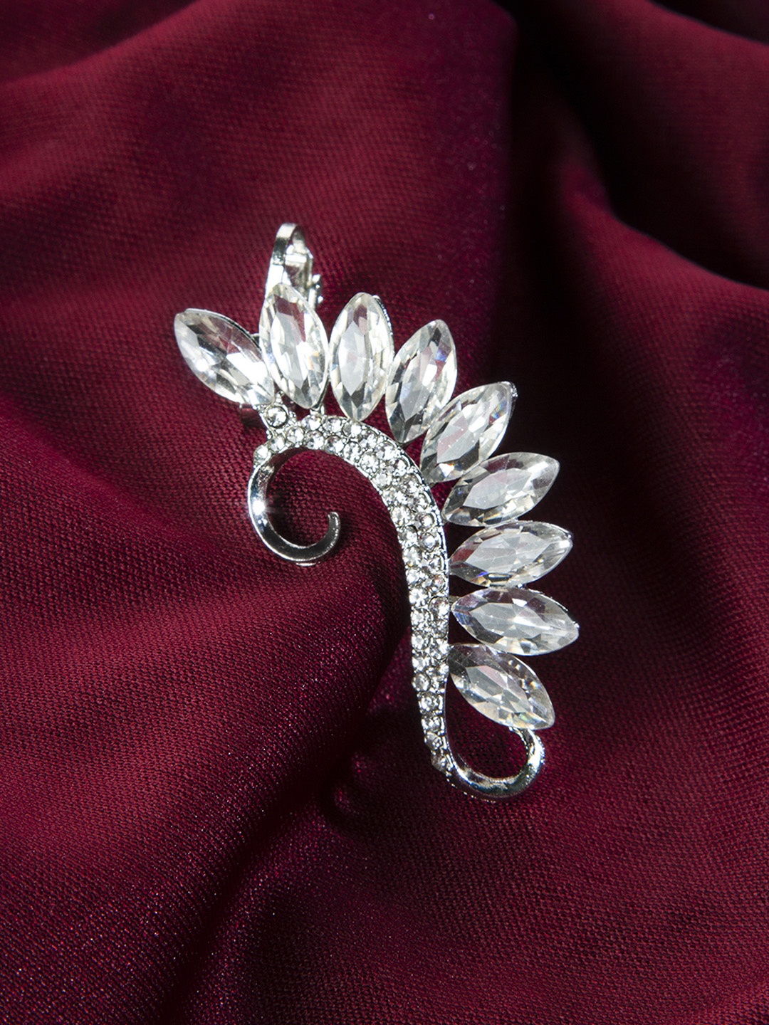 

Kazo Silver-Toned Classic Ear Cuff Earrings