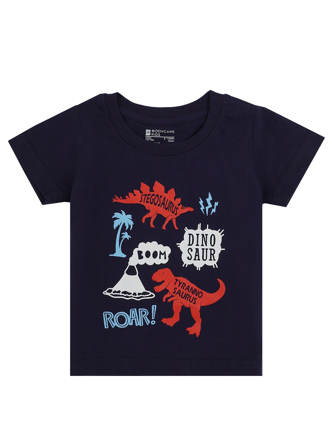 

Bodycare Boys Navy Blue & Red Printed T-shirt with Shorts