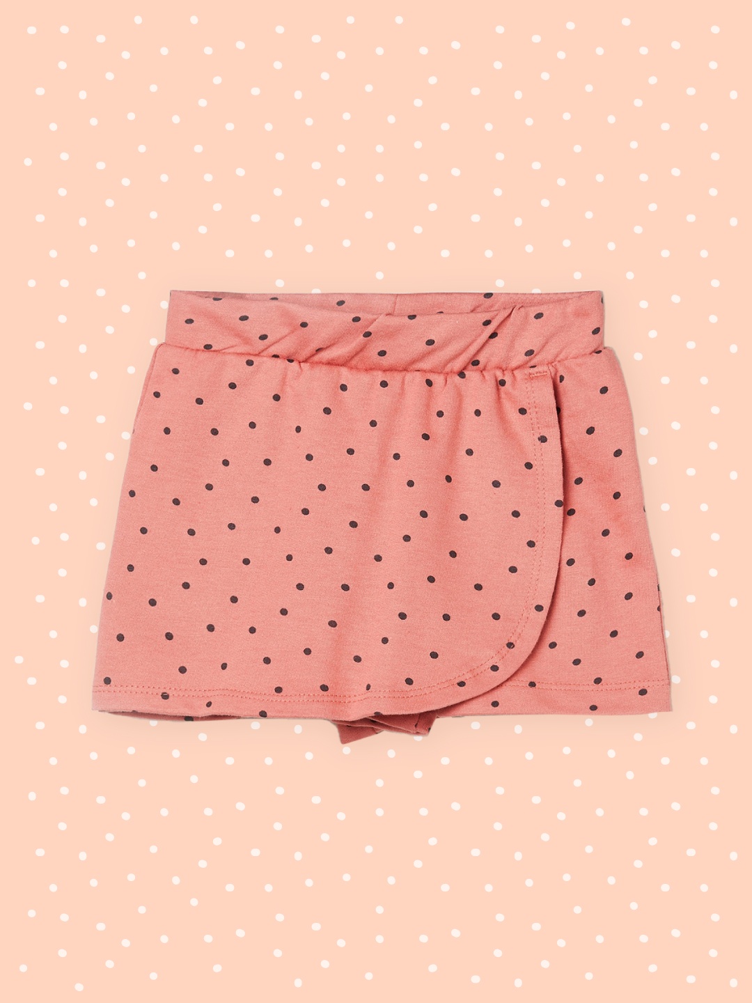 

max Girls Pink Printed Cotton Shorts