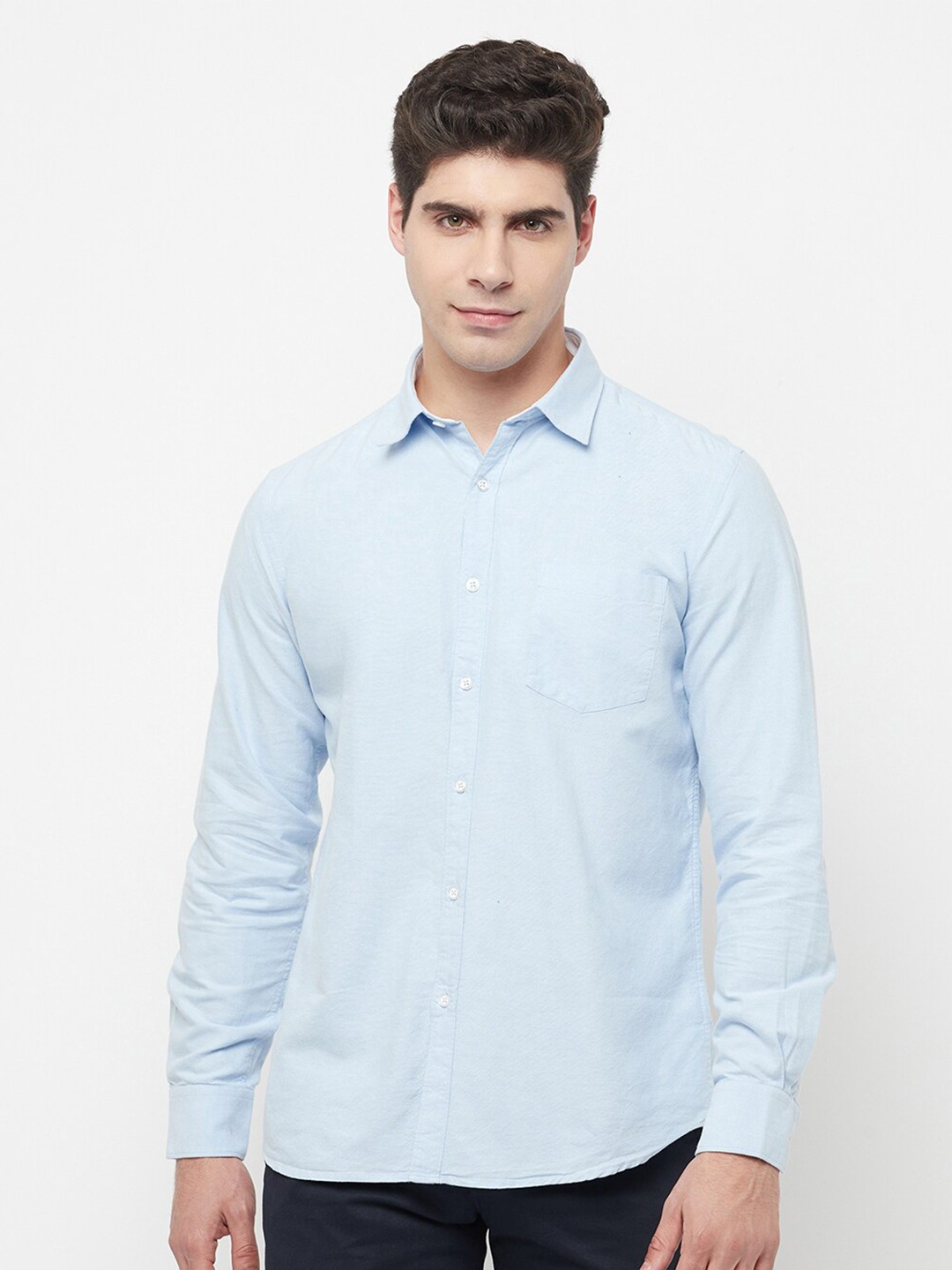 

METTLE Men Blue Casual Shirt