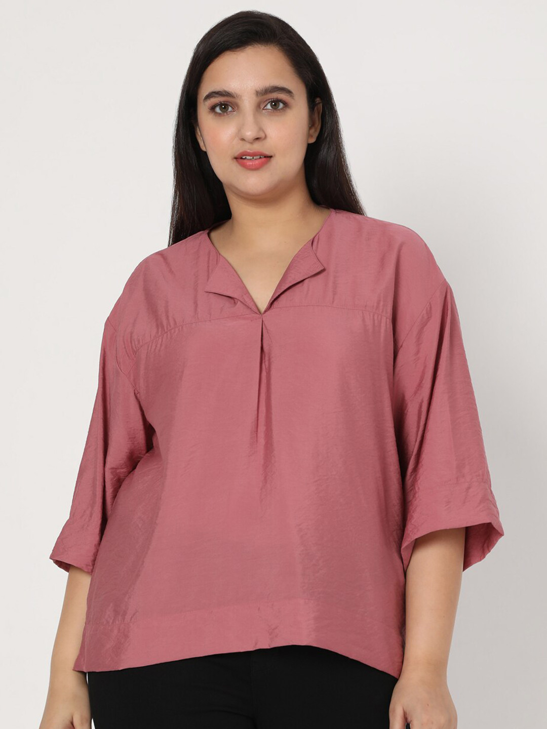

VERO MODA CURVE Pink Solid Top