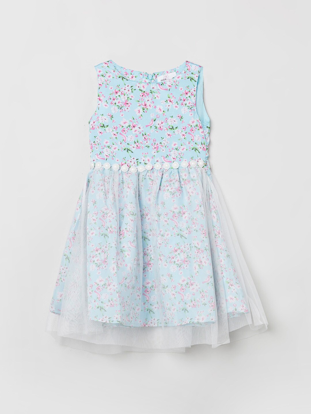 

max Blue Floral Dress