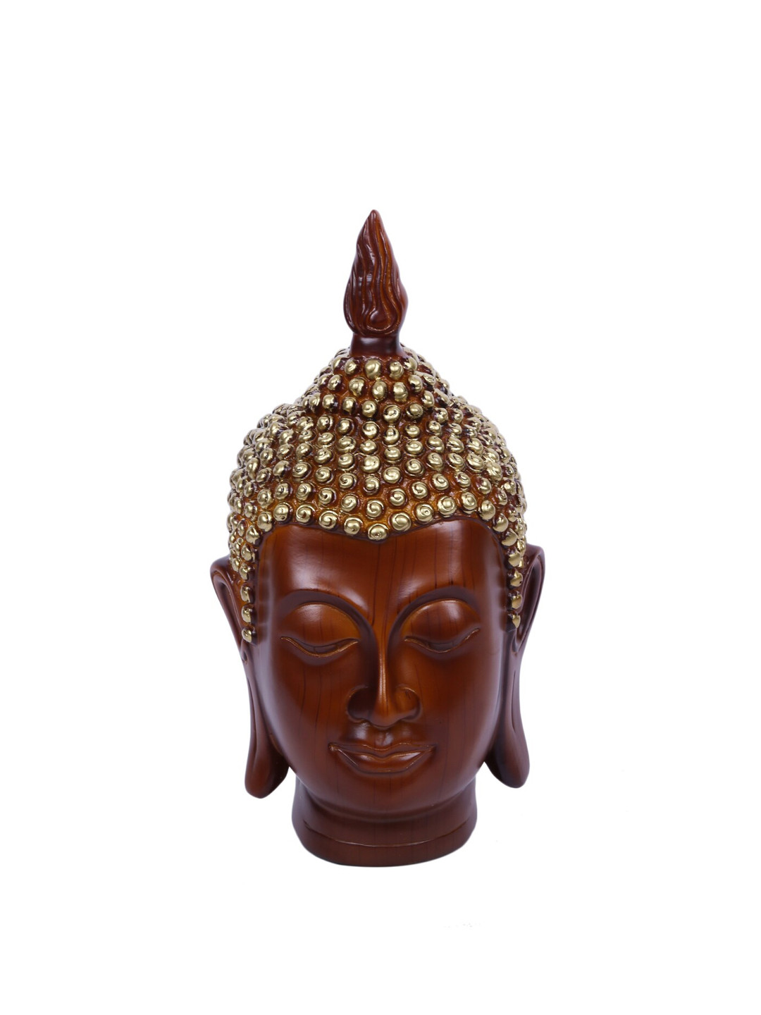 

TAYHAA Brown & Gold-Toned Buddha Face Showpiece
