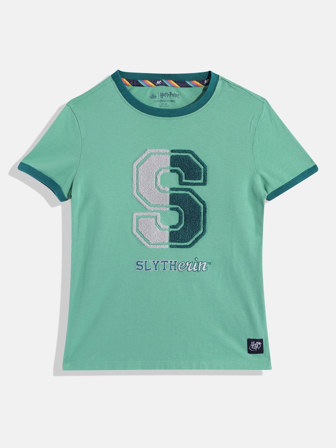 

Marks & Spencer Boys Green & Grey Pure Cotton Harry Potter Applique T-shirt