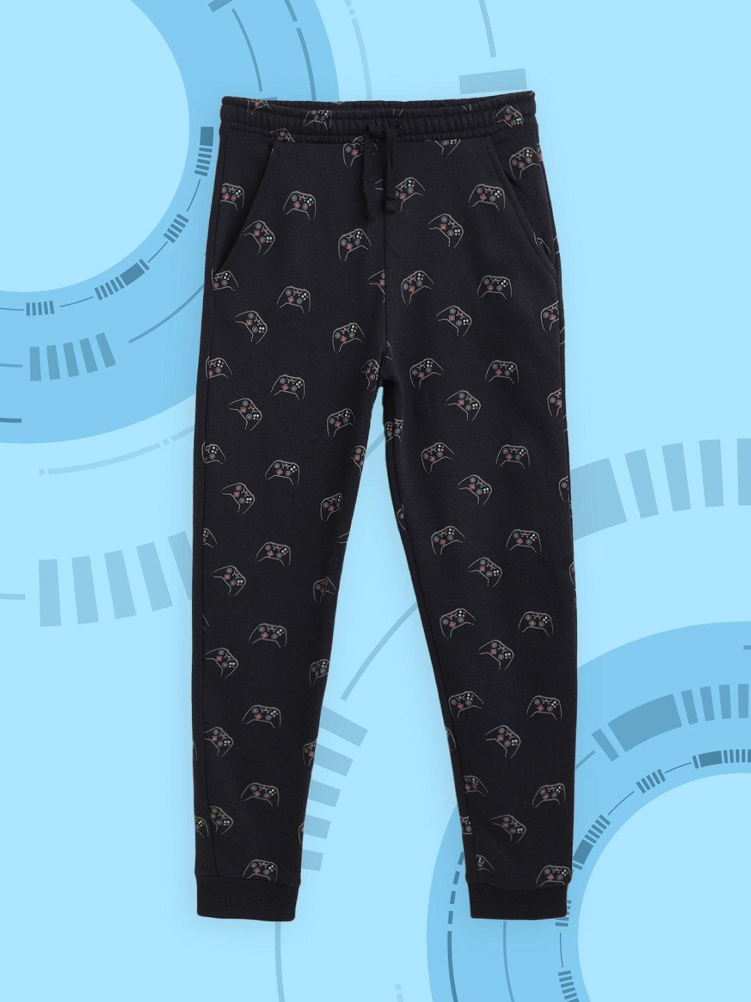 

Marks & Spencer Boys Black & Grey Printed Joggers