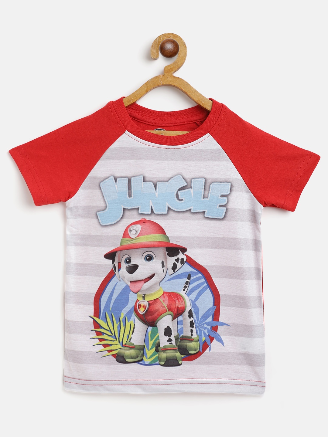 

Eteenz Boys Red & Grey Cotton Paw Patrol Print T-shirt