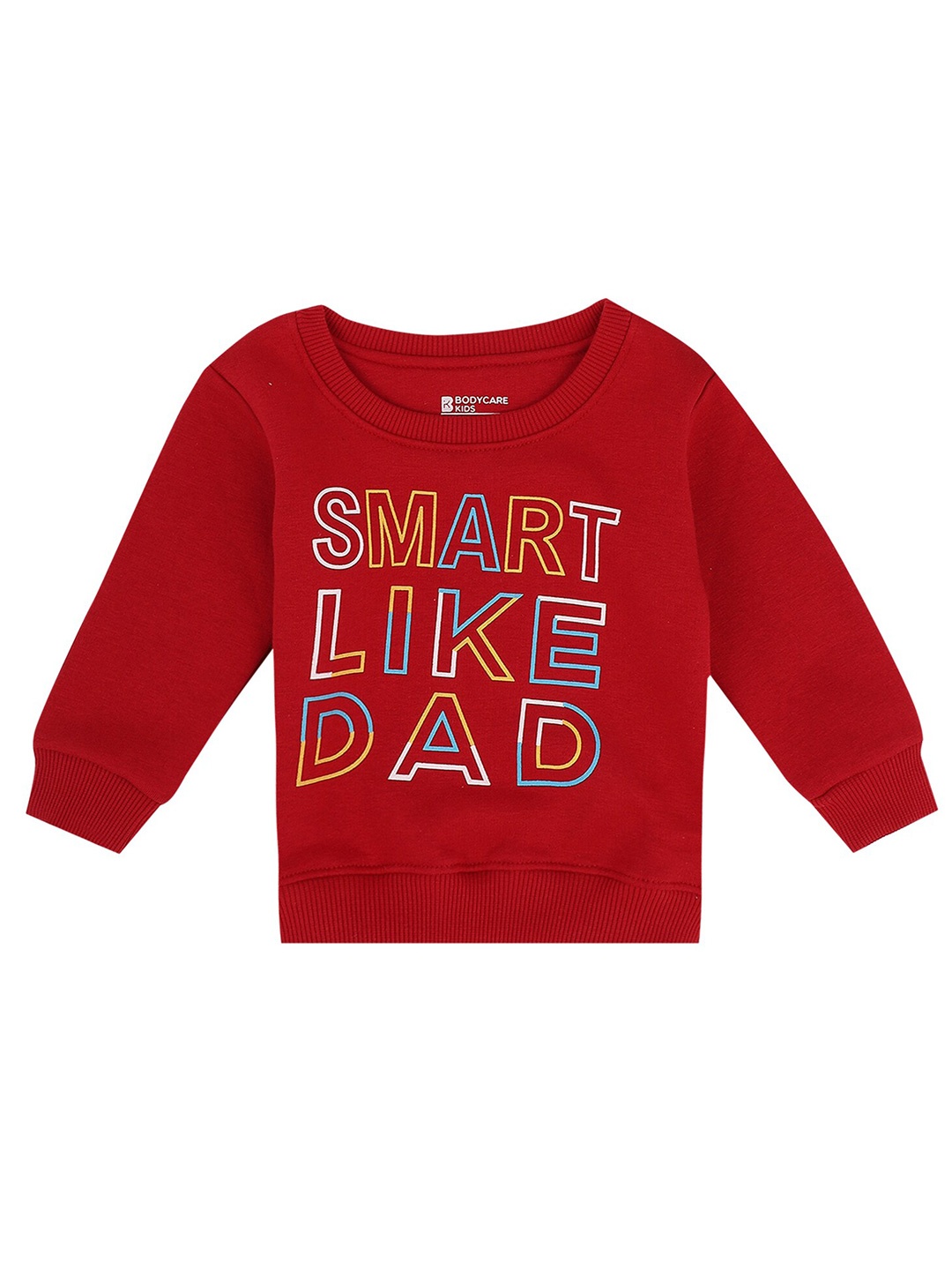 

Bodycare Kids Boys Maroon Printed Fleece Sweatshirt