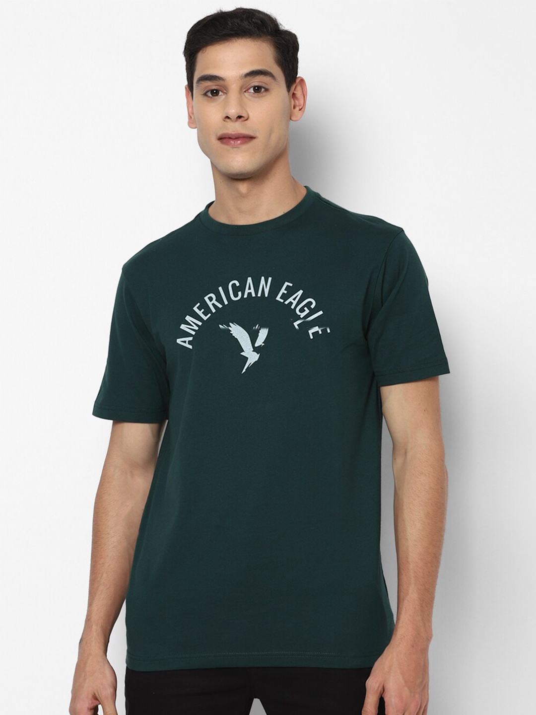 

AMERICAN EAGLE OUTFITTERS Men Green Typography Printed T-shirt