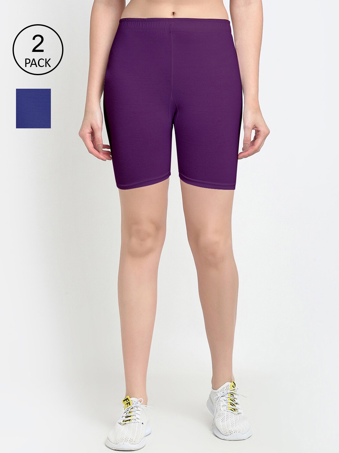 

GRACIT Women Blue Biker Shorts