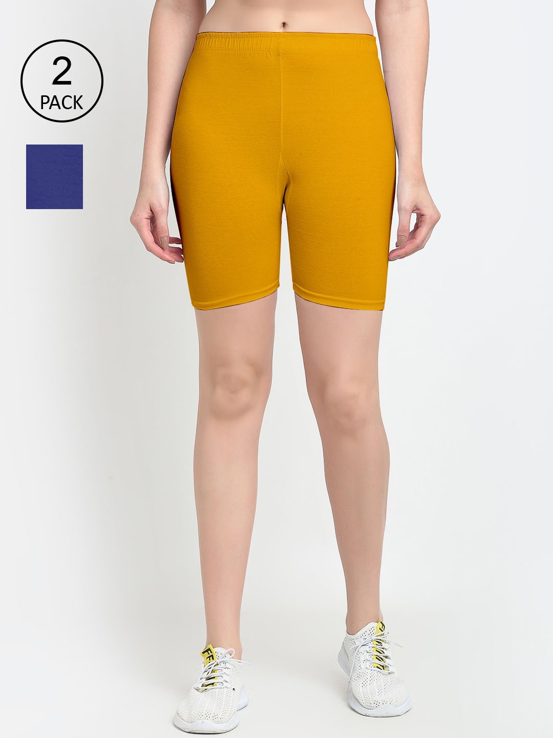 

GRACIT Women Blue Biker Shorts