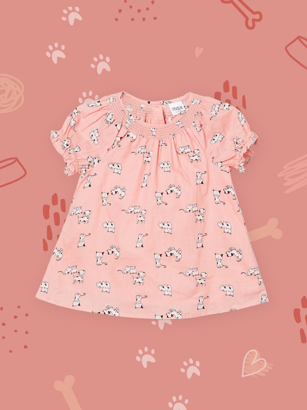 

max Pink Print Pure Cotton Top