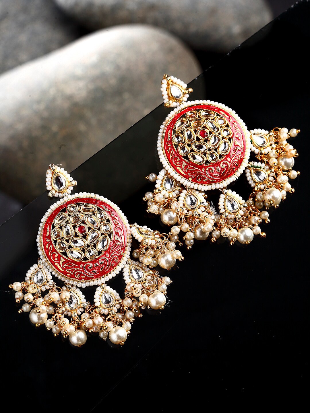 

DUGRISTYLE Red Classic Drop Earrings