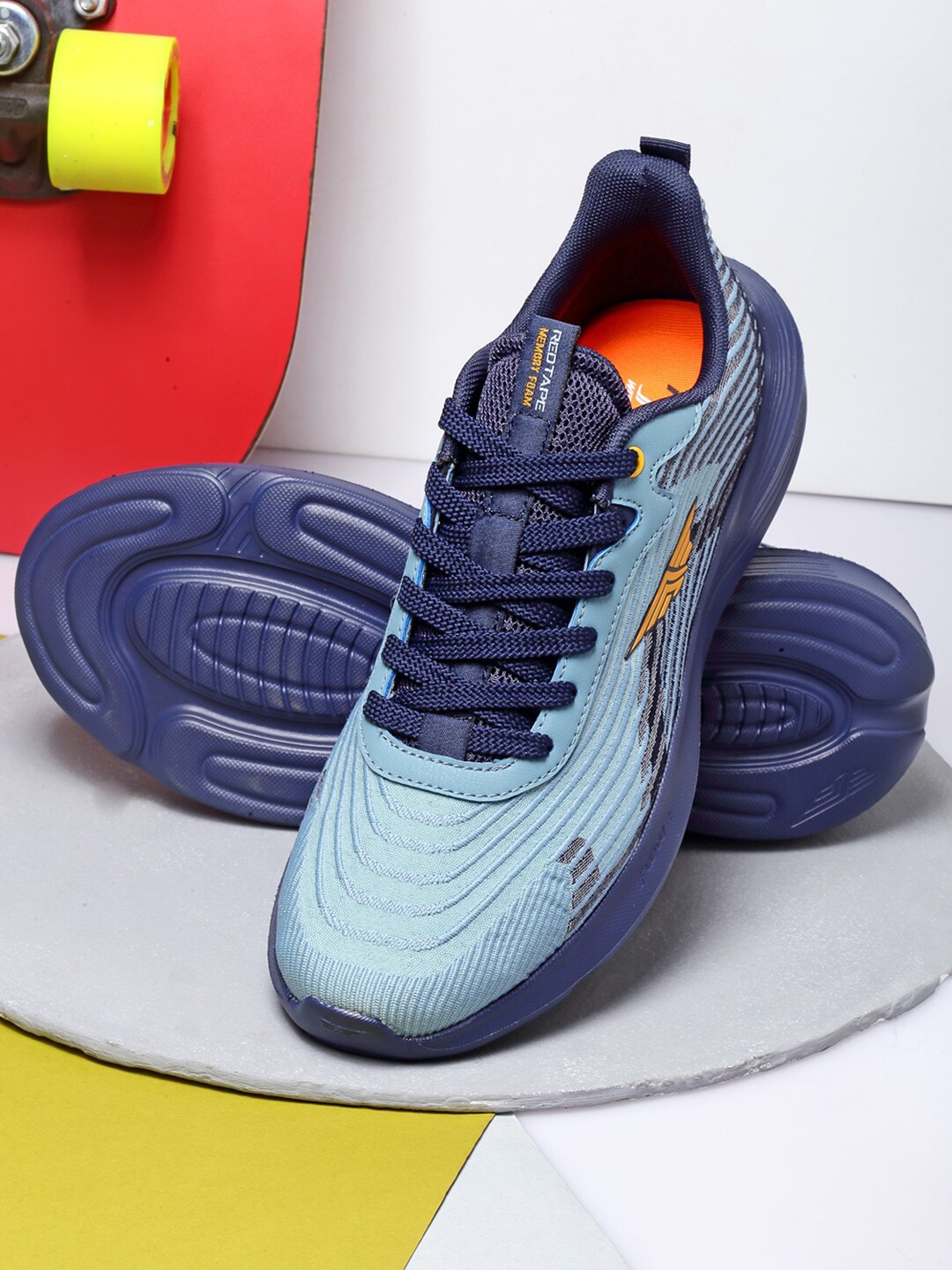 

Red Tape Men Blue Mesh Walking Shoes