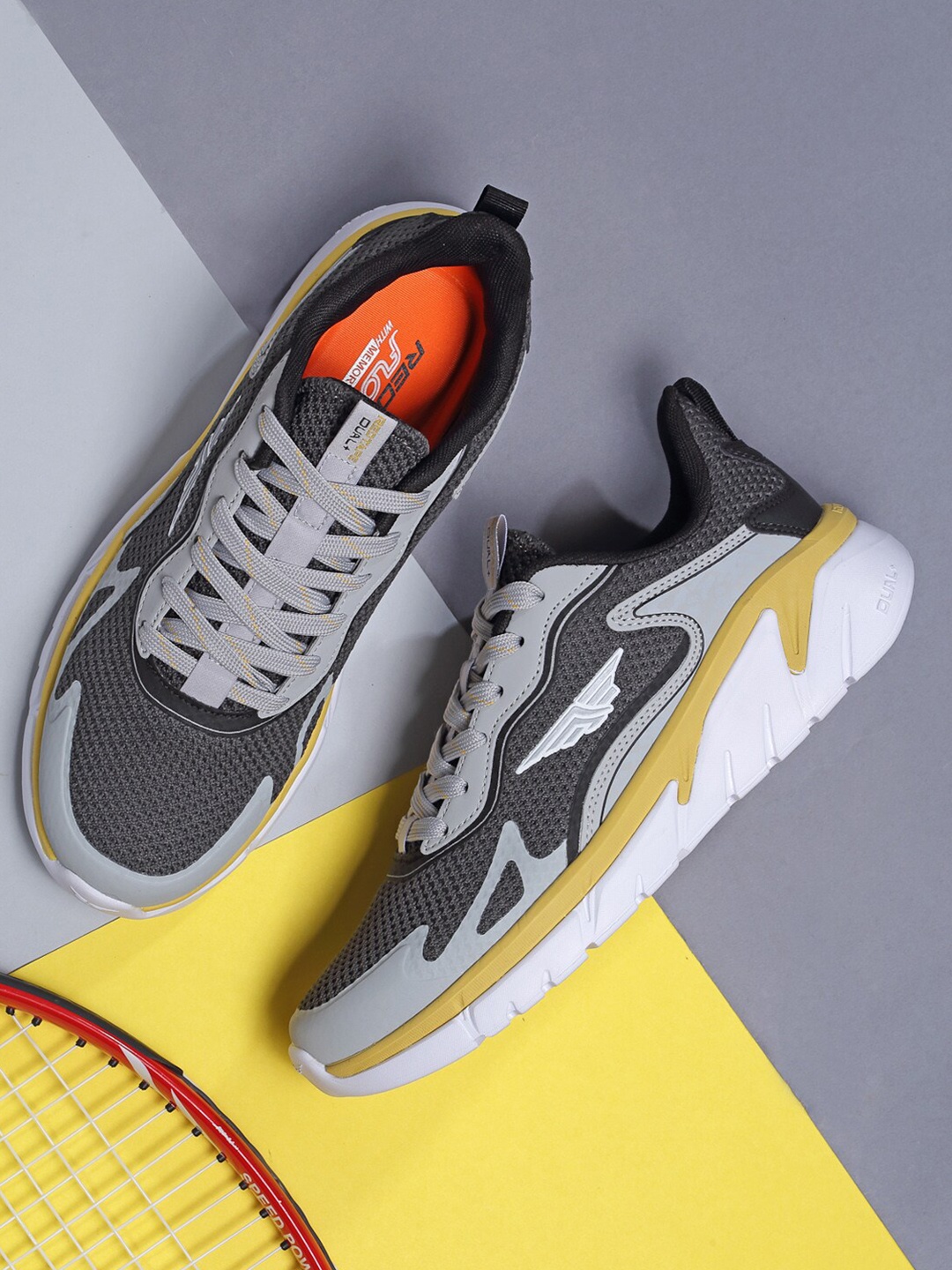 

Red Tape Men Grey Mesh Walking Shoes