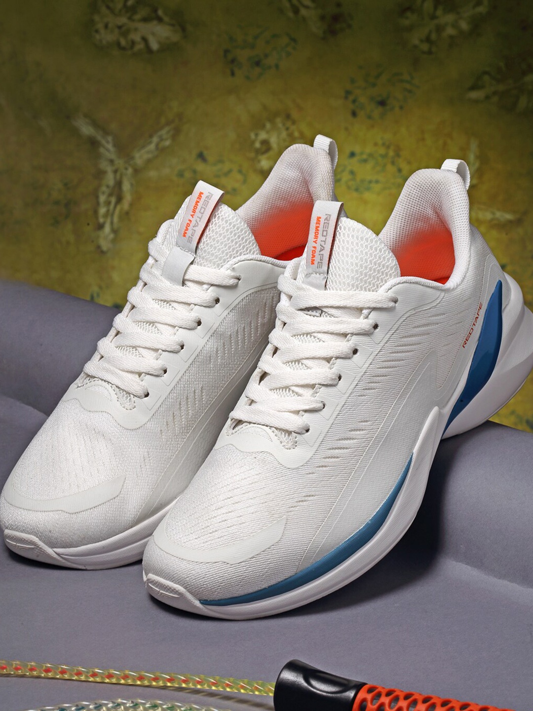 

Red Tape Men White Mesh Walking Shoes
