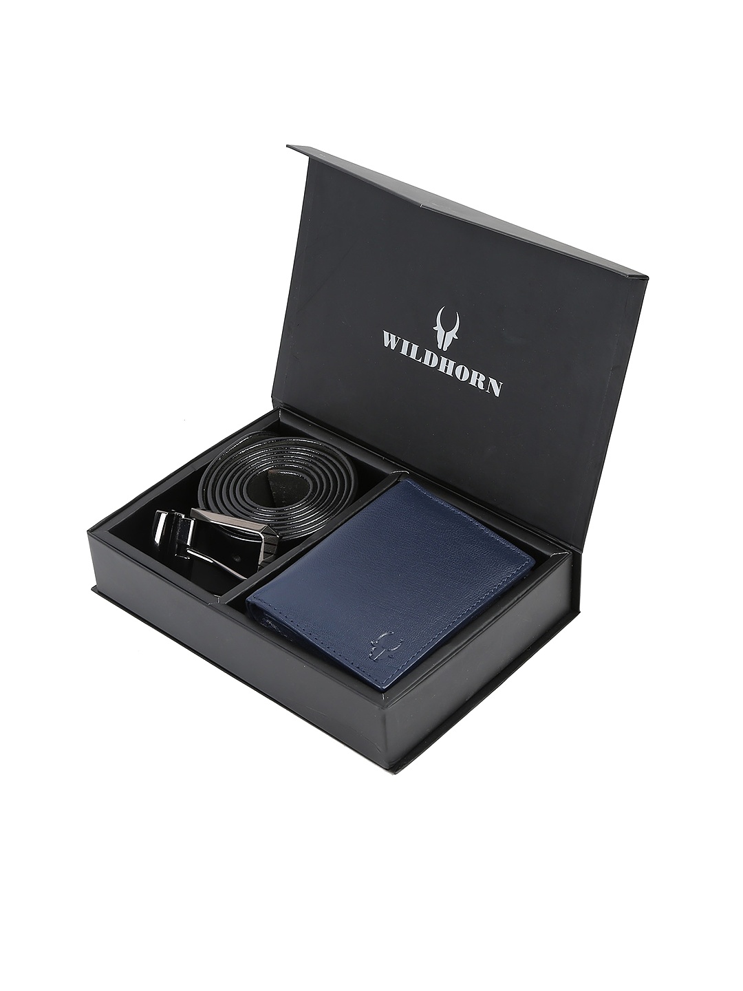 

WildHorn Men Navy & Black Accessory Gift Set, Navy blue
