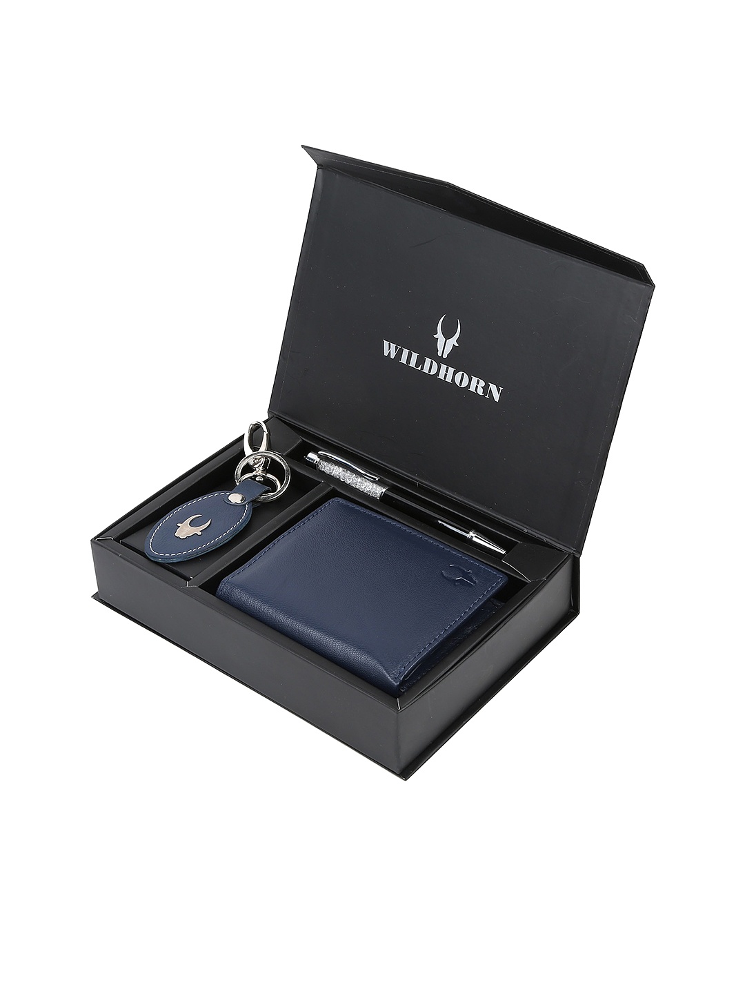 

WildHorn Men Navy Accessory Gift Set, Navy blue