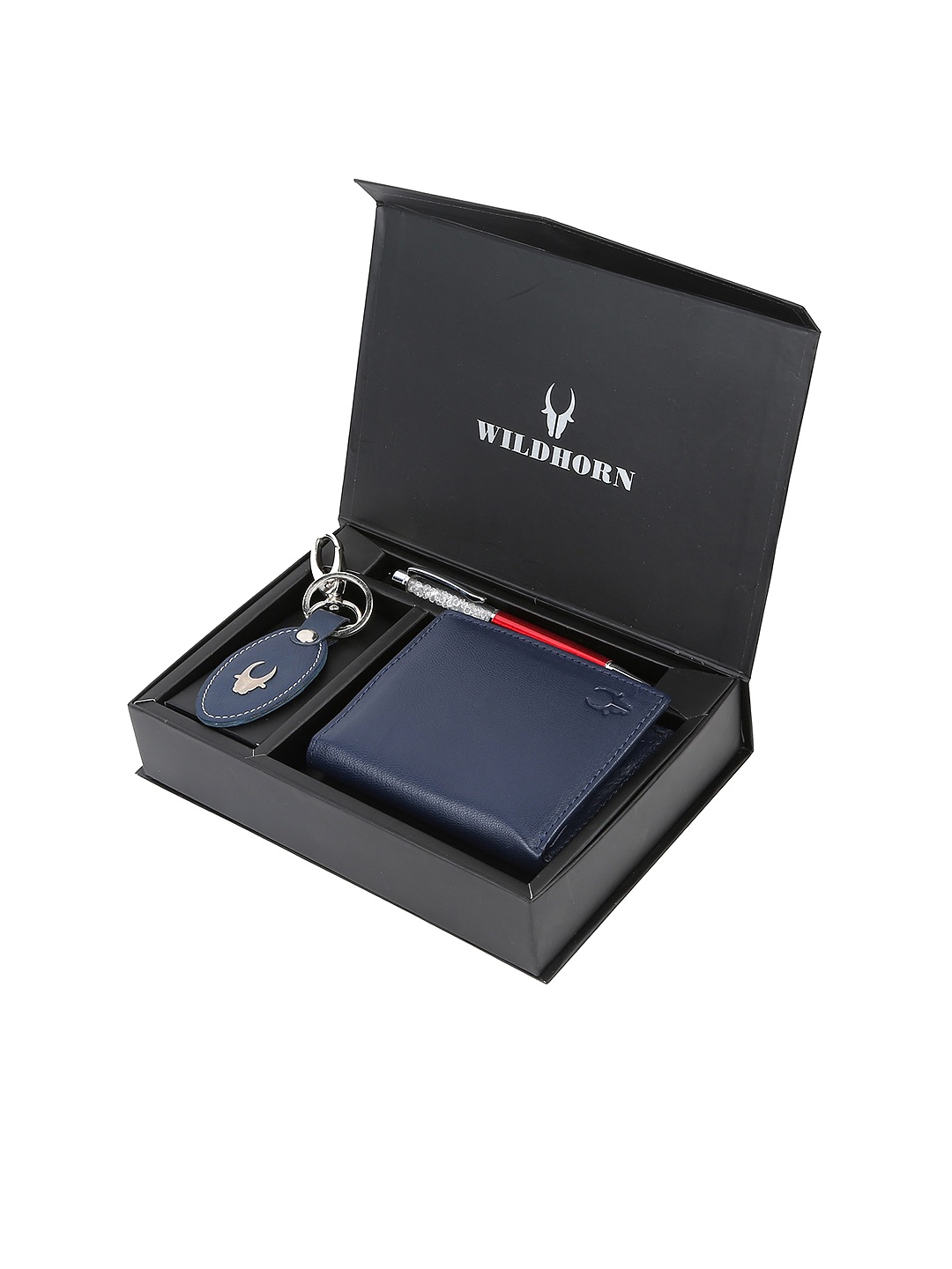 

WildHorn Men Navy Accessory Gift Set, Navy blue