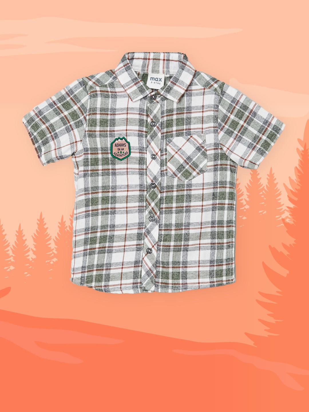

max Boys Multicoloured Tartan Checks Checked Casual Shirt, Multi