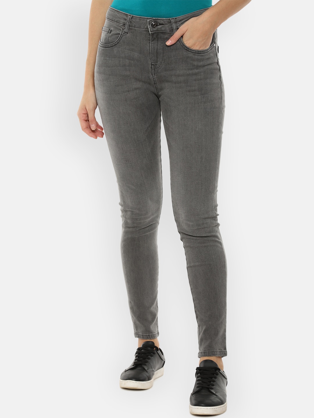 

Van Heusen Woman Women Grey Slim Fit Jeans