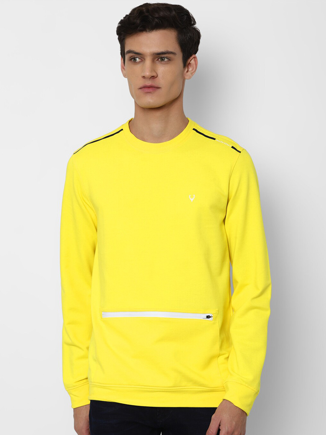 

Allen Solly Men Yellow Pure Cotton Sweatshirt