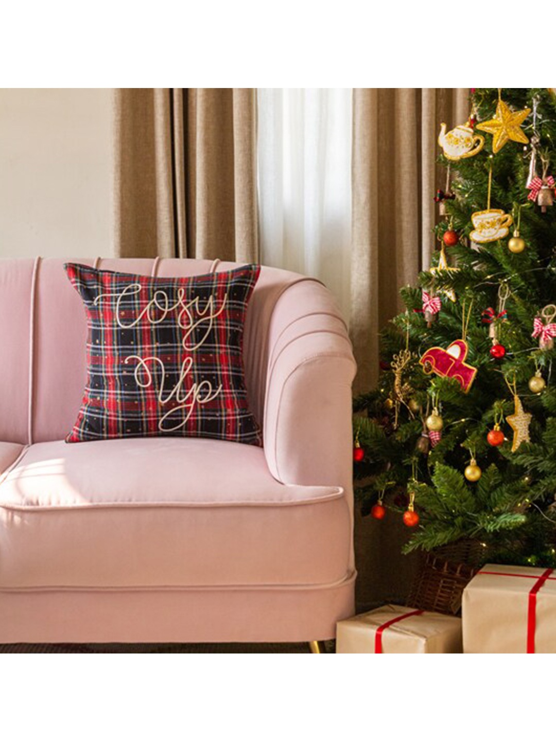 

BandBox Red & Black Checked Square Cushion Covers