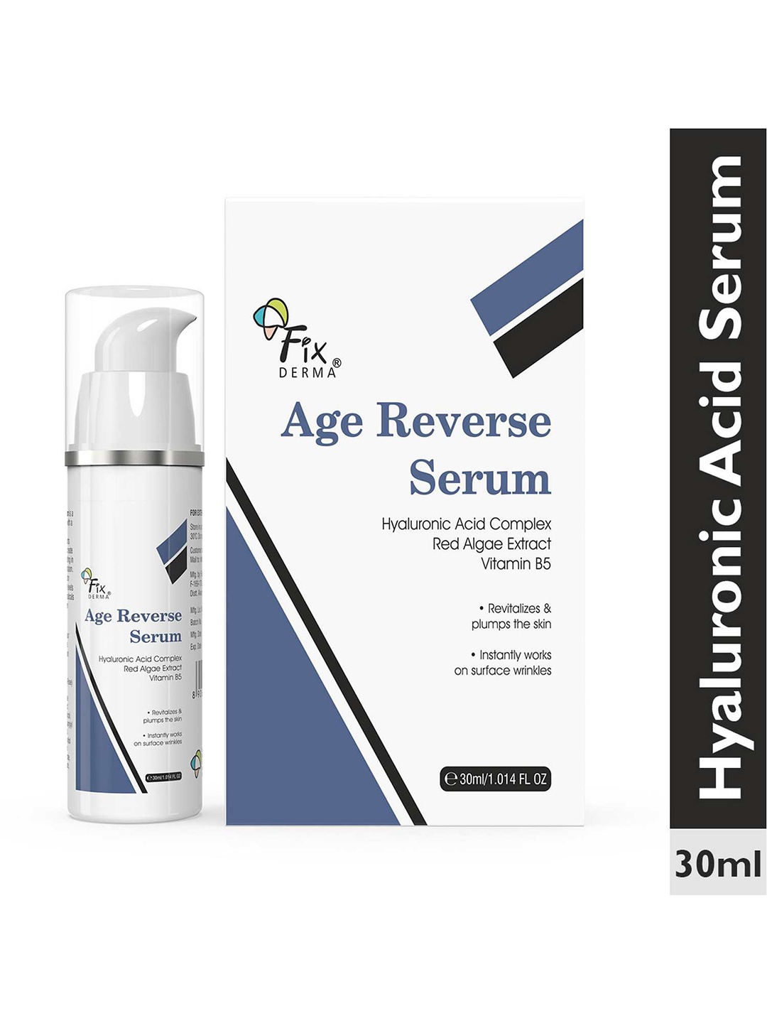 

FIXDERMA Age Reverse 5% Hyaluronic Acid Anti Aging Face Serum - 30ml, White