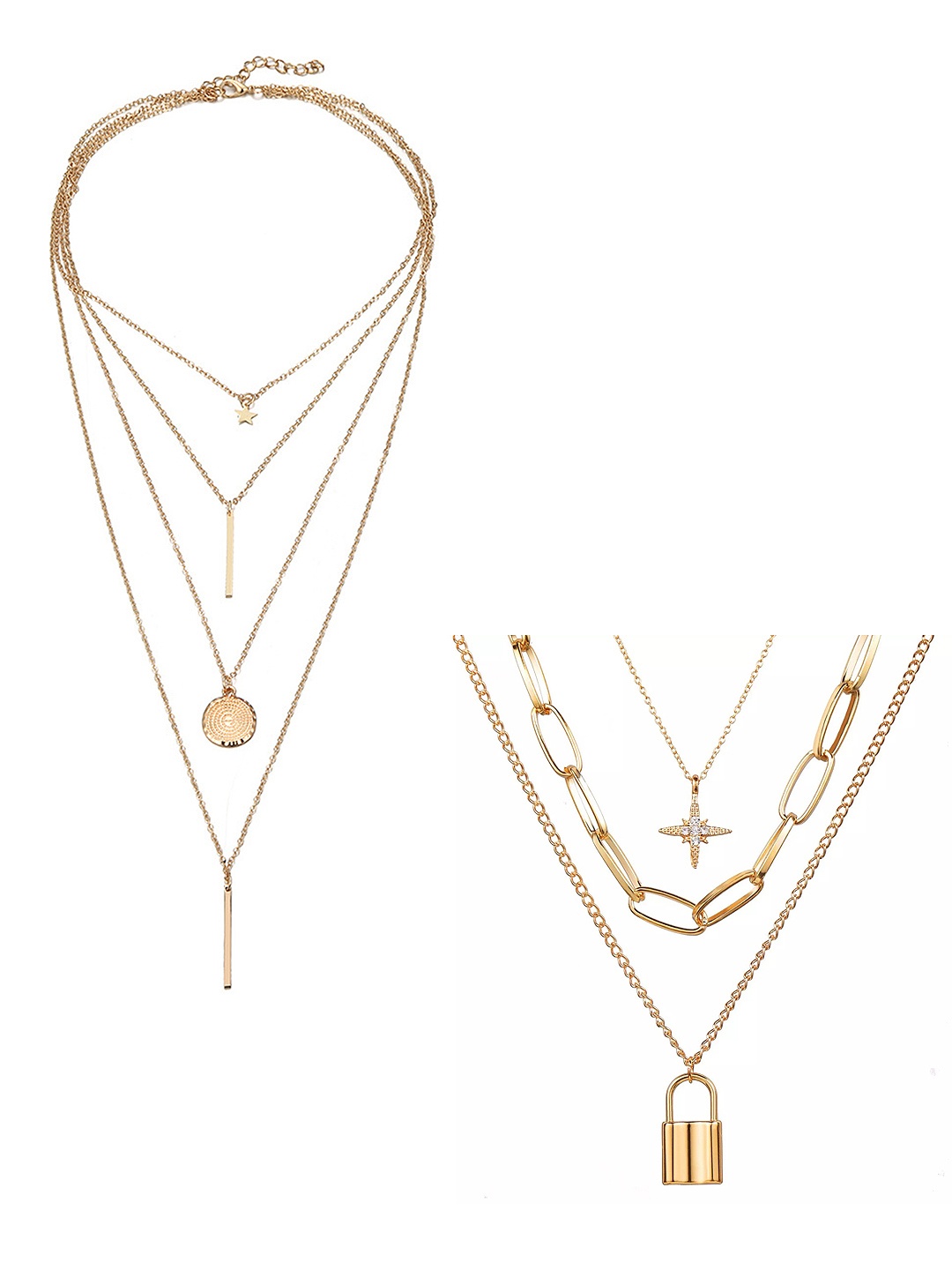 

Vembley Pack of 2 Gold-Plated Layered Necklace