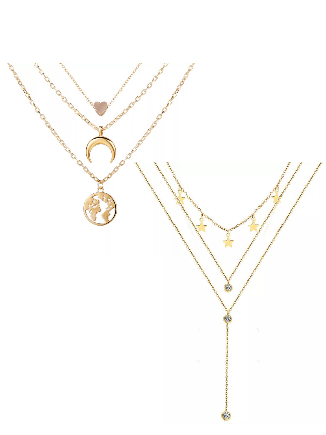 

Vembley Set Of 2 Gold-Plated Layered Necklace