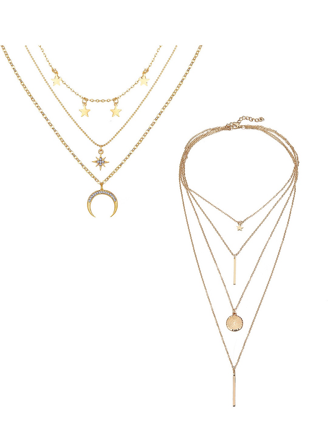 

Vembley Set Of 2 Gold-Toned Gold-Plated Layered Necklace