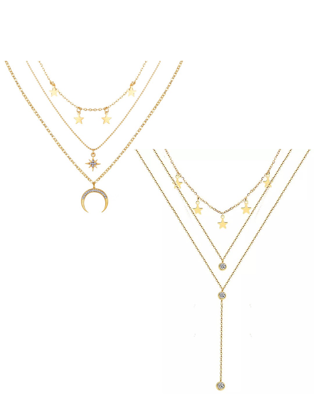 

Vembley Set of 2 Gold-Plated Layered Necklace