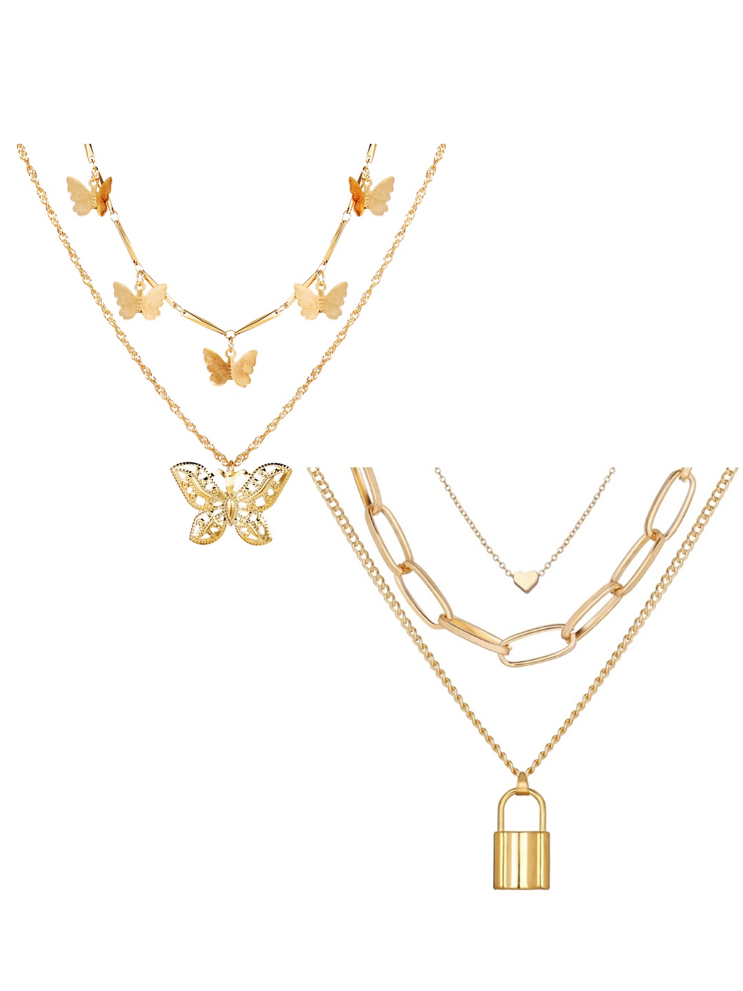 

Vembley Set of 2 Gold-Plated Layered Necklace