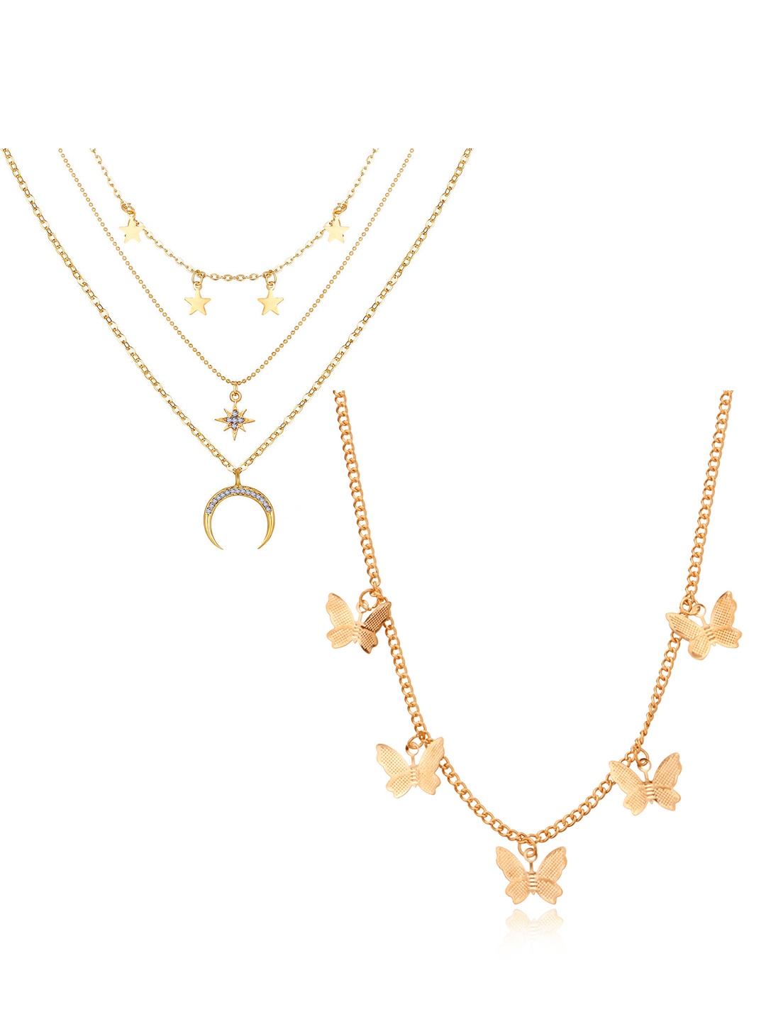 

Vembley Set Of 2 Gold-Plated Layered Necklace