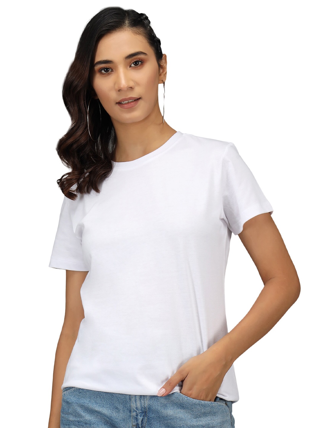 

PockMAN Women White T-shirt
