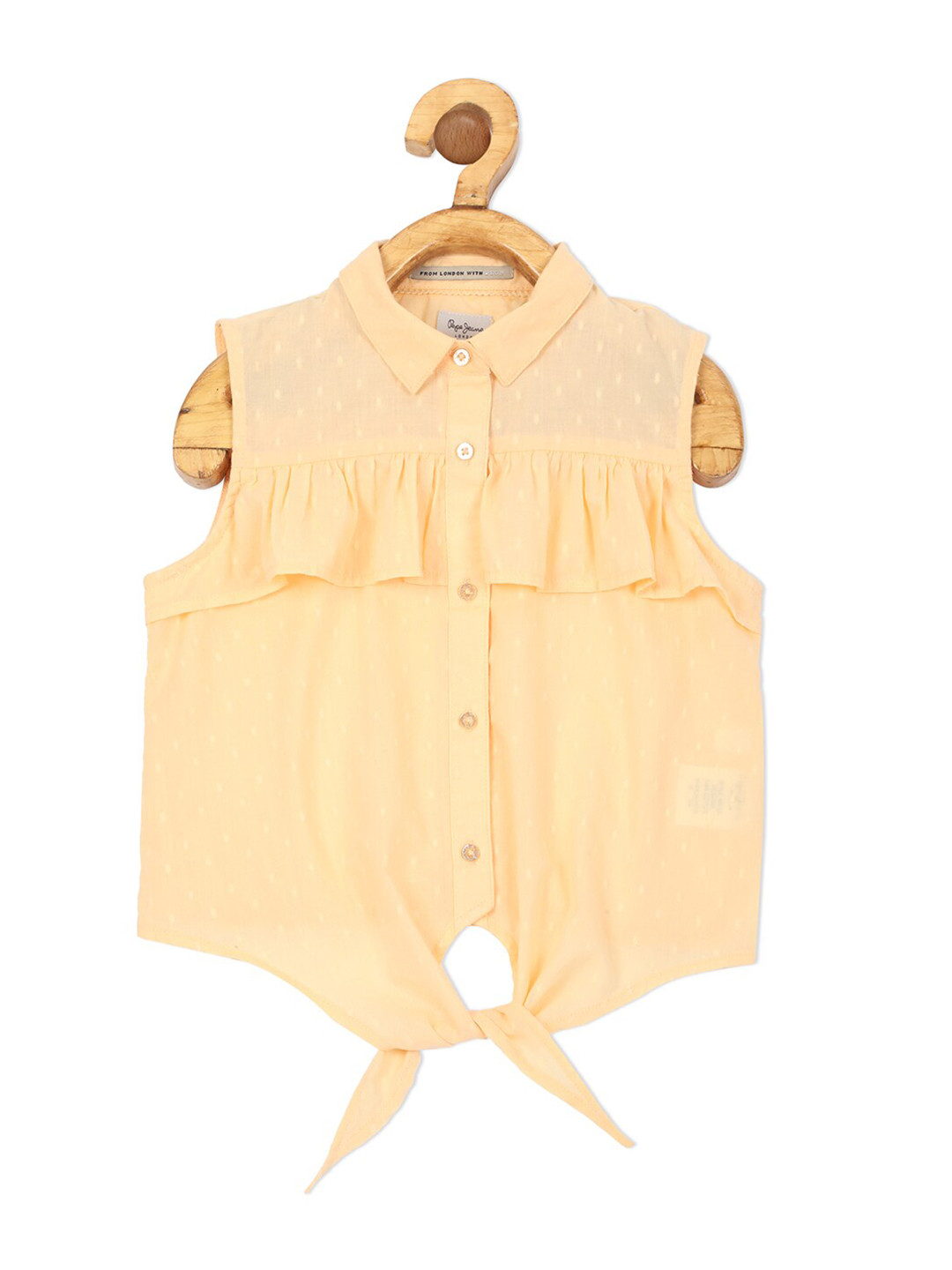 

Pepe Jeans Girls Yellow Pure Cotton Casual Shirt